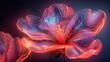 A beautiful abstract colorful flower design generated by artificial intelligence.