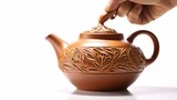 Fototapeta Kwiaty - Ceramic Pouring Tea Kettle