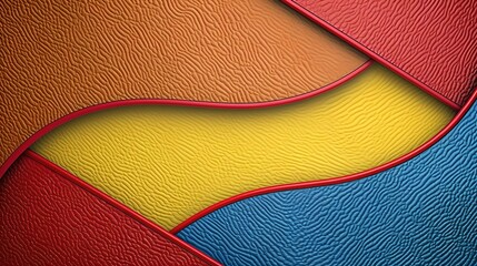 Canvas Print - Colorful abstract leather texture design with waves. Bright background for modern creative projects. Vivid, stylish, and dynamic. Suitable for backgrounds or wallpapers. AI