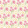 Blooming midsummer meadow seamless pattern. Plant background for fashion, wallpapers, print. Different flowers on the field. Liberty style millefleurs. Trendy floral design