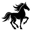 horse silhouette vector isolated on white