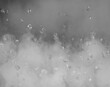 white steam with water droplets as background.