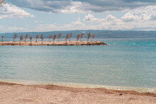 A Little Headland On The Beach In The City Of Split, Croatia | Cypelek Na Plaży W Mieście Split, Chorwacja | Mali Rt Na Plaži U Gradu Splitu, Hravatska