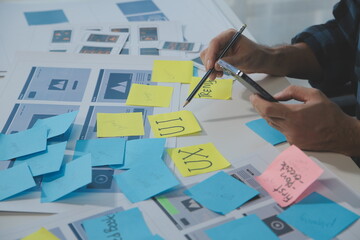 ux graphic designer creative sketch planning application process development prototype wireframe for