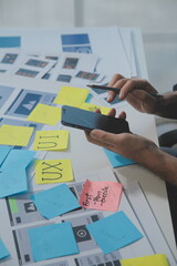 ux graphic designer creative sketch planning application process development prototype wireframe for