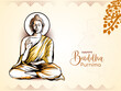 Happy Buddha Purnima Indian traditional festival background