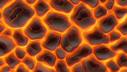 Infernal Glow: Halloween's Molten Lava Texture