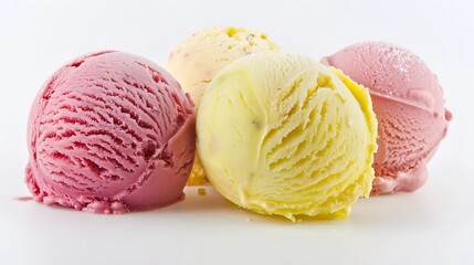 Poster - white background ice cream isolated : Generative AI