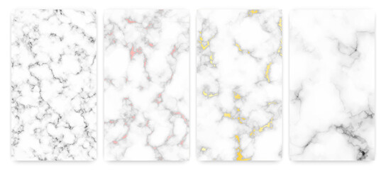 Wall Mural - Set of marble texture backgrounds