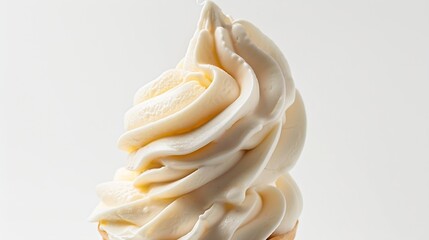 Aufkleber - soft serve ice cream isolated on white background : Generative AI