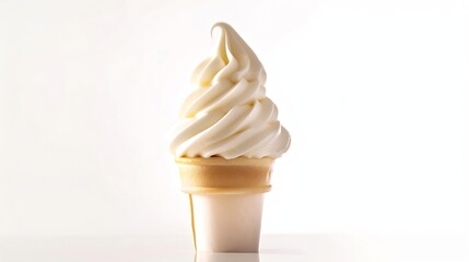 Aufkleber - soft serve ice cream isolated on white background : Generative AI