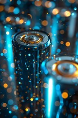 Poster - Cutting-Edge Energy Storage Solutions Showcased in Captivating Cinematic Photographic Representation