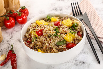 Wall Mural - Dietary vegetarian quinoa with vegetables