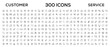 © Artex - Customer service icon set. Containing customer satisfied, assistance, experience, feedback, operator and technical support icons. Thin outline icons pack.