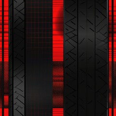 Aufkleber - Simple black and red grid pattern background, suitable for graphic design projects