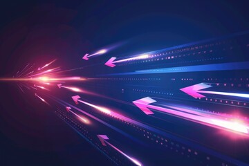 Poster - A dynamic image of arrows in motion. Great for business or sports concepts