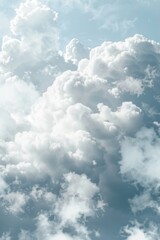 Poster - Airplane flying through the clouds in the sky. Suitable for travel and aviation concepts