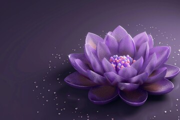 Poster - A vibrant purple flower on a dark surface, perfect for floral designs