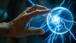 © arhendrix - A powerful hand controls the energy of the universe.