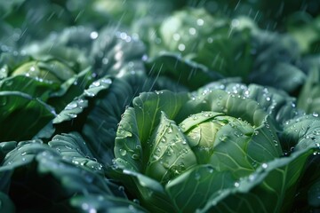 Poster - Close up of a bunch of fresh green vegetables, perfect for healthy lifestyle concepts