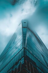 Poster - A very tall building with numerous windows. Suitable for architectural designs