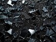Shattered Glass Pieces on Dark Background - Conceptual Abstract Destruction