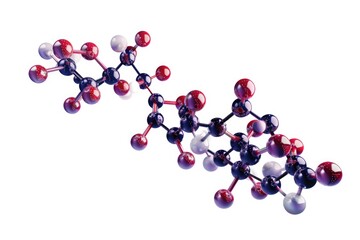 Aufkleber - Detailed view of a molecular model. Suitable for scientific publications