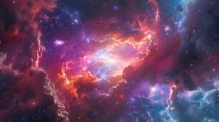 starlit cosmos: a nebulous galaxy in the eternal sky