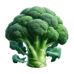 Wall Mural - Fresh broccoli isolated on transparent background