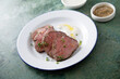 Traditional roast beef with truffle sauce