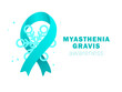 Myasthenia Gravis Awareness Month. Snowflake and paper banner