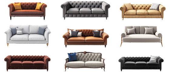 Sticker - Different sofas PNG transparent background