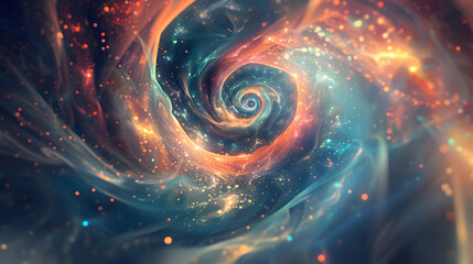 Wall Mural - abstract cosmos swirl background with nebula smoke