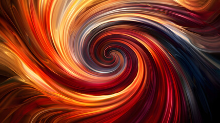 Wall Mural - abstract organgee cosmos swirl background with nebula smoke