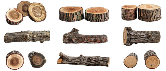 Sticker - Brown logs PNG transparent background