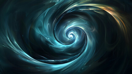 Wall Mural - abstract blue cosmos swirl background with nebula smoke