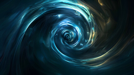 Wall Mural - abstract blue cosmos swirl background with nebula smoke