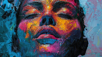 Faith, Powerful, Danish Pastel, oil painting, face shot