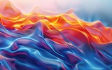 Fototapeta Uliczki - Dynamic energy flow abstract blue and orange background