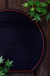 青紅葉と半月盆の和風背景素材