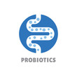 Probiotics Logo on White Background. Vector