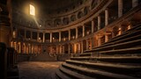 Fototapeta  - Underground library in coliseum holds ancient scrolls