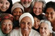© AIGen - People Ages. Multiracial Group of Friends of Different Ages Smiling Together