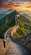 © Pham Ty - Great wall in China. vertical composition