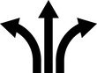 © Volodymyr - Way direction arrow sign, decision icon. Way multi direction road sign, way sign, road direction icon. Way icon vector illustration.