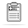 Medical bill clipboard icon transparent vector isolated