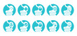 Health of stomach and digestive - flat icons set