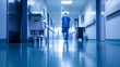 © Generative ART - Healthcare Compliance Officer Inspecting a Hospital Hallway, Focus on Safety and Standards