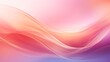 A colorful abstract painting. It has a light pink background with peach and purple waves