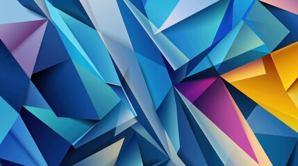 Wall Mural - Abstract geometric blue colorful background vector